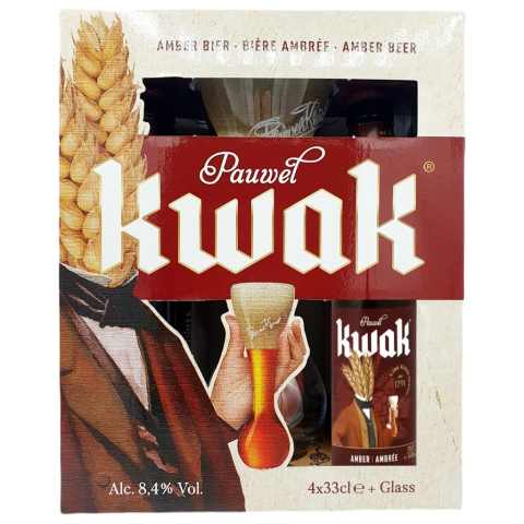 ESTUCHE KWAK 4*33CL + 1 VASO