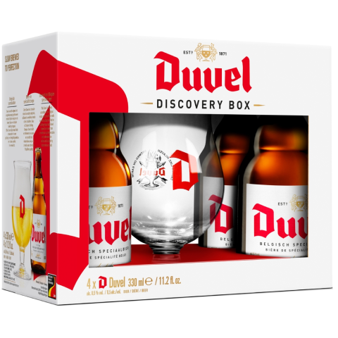 ESTUCHE DUVEL 4*33CL + 1  VASO 
