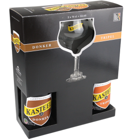 ESTUCHE KASTEELBIER 2X75CL + 1 VASO