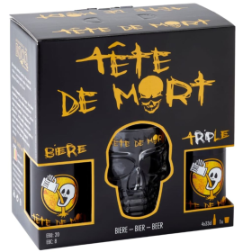 ESTUCHE TETE DE MORT 4 X 33CL + VASO 